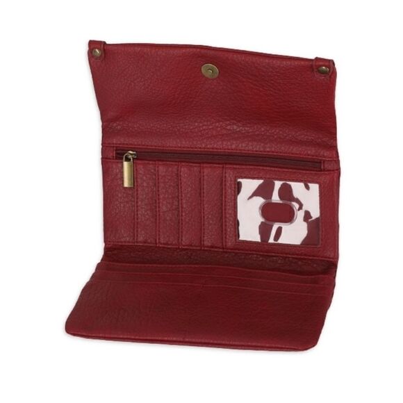 Women's Farrah Vinyl Wallet Bag Purse - Picture 2 of 5